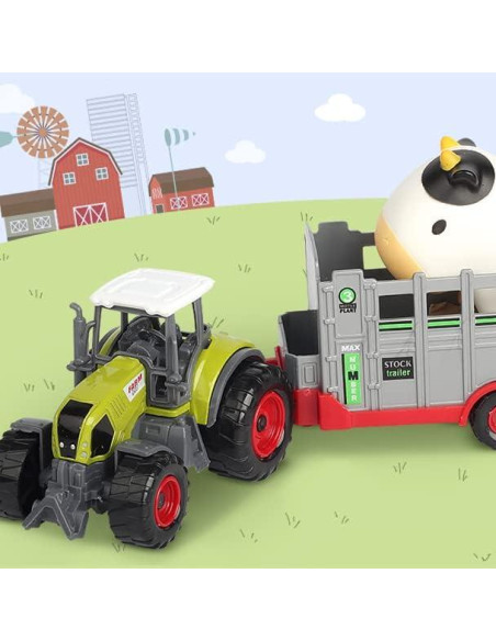 Juego de Granja Oriate con Tractor y 6 Animales - Alfombrilla 120x80cm Juego de Granja Oriate con Tractor y 6 Animales - Alfombrilla 120x80cm