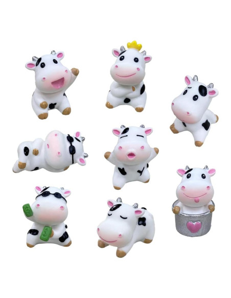 Set de 8 Figuras de Vaca MAOMIA para Decoración de Pasteles Set de 8 Figuras de Vaca MAOMIA para Decoración de Pasteles