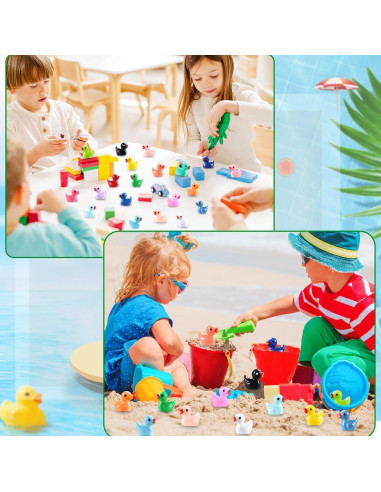 200 Mini Patos de Resina DULEFUN 20 Colores para Decoración