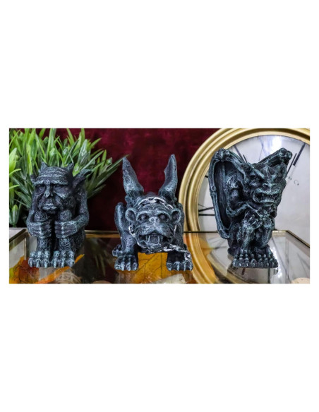 Set de 3 Figuritas de Gárgola Gótica Ebros 7.62 cm Decorativas Set de 3 Figuritas de Gárgola Gótica Ebros 7.62 cm Decorativas
