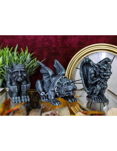 Set de 3 Figuritas de Gárgola Gótica Ebros 7.62 cm Decorativas Set de 3 Figuritas de Gárgola Gótica Ebros 7.62 cm Decorativas