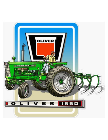 Calcomanía Vintage Oliver 1550 para Ventana 12.7 cm