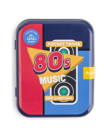 Juego de Trivia Musical de los 80 - Yellow Cab Games - 60 Cartas Juego de Trivia Musical de los 80 - Yellow Cab Games - 60 Cartas