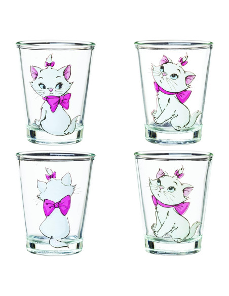 Juego de 4 Mini Vasos Silver Buffalo Aristocats Marie 44 ml Juego de 4 Mini Vasos Silver Buffalo Aristocats Marie 44 ml