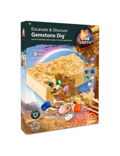 Kit de Excavación de Gemas BBC Earth - 9 Gemas Reales