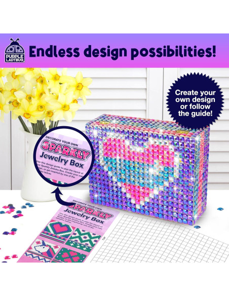 Kit de Manualidades Caja de Joyas Purple Ladybug con Gemas Kit de Manualidades Caja de Joyas Purple Ladybug con Gemas