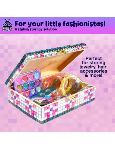 Kit de Manualidades Caja de Joyas Purple Ladybug con Gemas