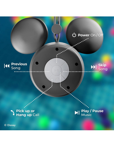 Altavoz Bluetooth de Ducha Mickey Mouse IPX4 5 Horas Resistente