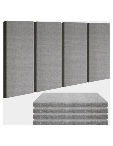 Paneles Acústicos BUBOS 4 PCS 60x30 cm Autoadhesivos Gris