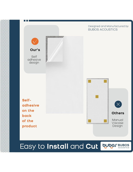 Paneles Acústicos BUBOS 4 PCS 60x30 cm Autoadhesivos Gris Paneles Acústicos BUBOS 4 PCS 60x30 cm Autoadhesivos Gris