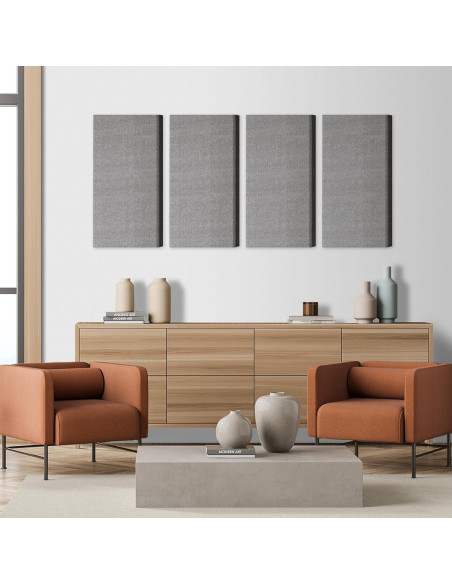 Paneles Acústicos BUBOS 4 PCS 60x30 cm Autoadhesivos Gris Paneles Acústicos BUBOS 4 PCS 60x30 cm Autoadhesivos Gris