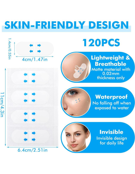 Cinta Facial Prasacco 120 Piezas para Levantar la Cara Cinta Facial Prasacco 120 Piezas para Levantar la Cara