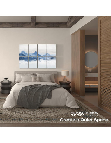 Paneles Acústicos BUBOS 8 Pack 120x80 cm Autoadhesivos