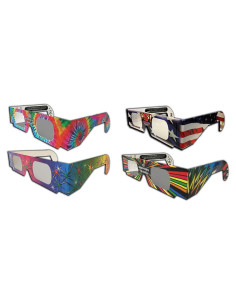Gafas 3D de Fuegos Artificiales 12 Pares 3DS - Efecto Arcoíris