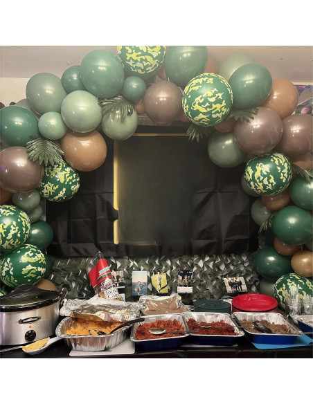 Juego de Globos Camuflaje HILAVO 30.48 cm Verde Marrón 35 Pzas Juego de Globos Camuflaje HILAVO 30.48 cm Verde Marrón 35 Pzas