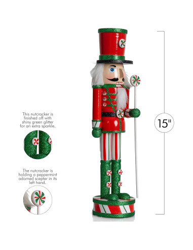 Muñeco de Navidad de Madera Ornativity 38 cm Soldado Jengibre