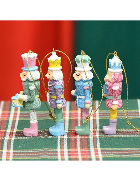 Set 4 Adornos Cascanueces de Madera Naimo 8 cm Colorido Set 4 Adornos Cascanueces de Madera Naimo 8 cm Colorido