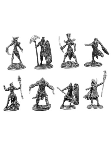 Soldado Mitológico Egipcio de Metal CAULYS - Juego de Ajedrez 8 Piezas