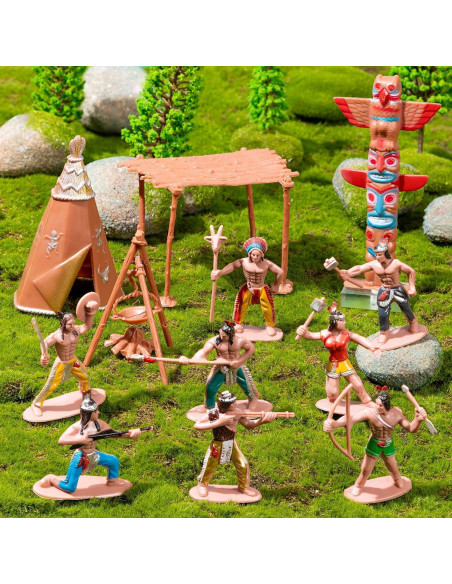 Juego de 43 Piezas de Vaqueros e Indios XJWWHZ - Educativo Juego de 43 Piezas de Vaqueros e Indios XJWWHZ - Educativo