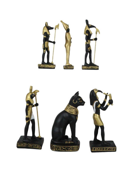 Conjunto 6 Figuras Miniatura Dioses Egipcios Ebros Gift 8.26 cm Conjunto 6 Figuras Miniatura Dioses Egipcios Ebros Gift 8.26 cm