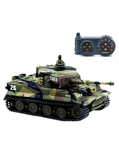 Tanque RC Cheerwing 1:72 Panzer Tigre I con Sonido y Torreta Tanque RC Cheerwing 1:72 Panzer Tigre I con Sonido y Torreta