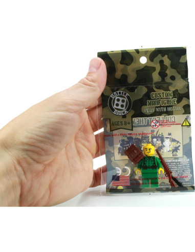 Minifigura Soldado Rifleman Ejército EE. UU. WWII 4.06 cm