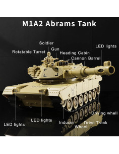 Tanque de Control Remoto Bvrorere M1A2 Abrams 1:28 Caqui 2