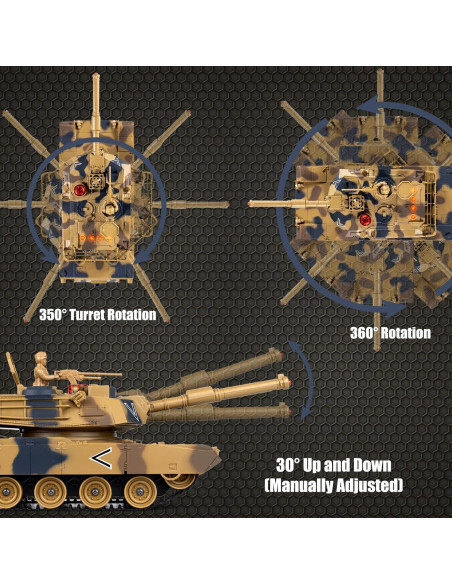 Tanque RC M1A2 Abrams Supdex 1/24 Control Remoto con Sonido Tanque RC M1A2 Abrams Supdex 1/24 Control Remoto con Sonido