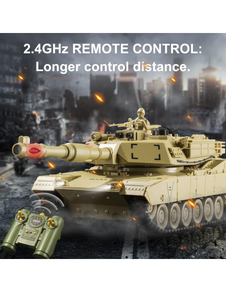 Tanque de Control Remoto Bvrorere M1A2 Abrams 1:28 Caqui Tanque de Control Remoto Bvrorere M1A2 Abrams 1:28 Caqui