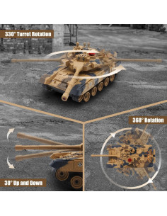 Set de Tanques de Batalla RC Fistone T90 y Leopard 1/24 2