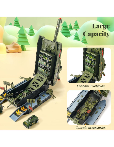 Juego de Tanque Militar Homaisson con Luz y Sonido - 10 Piezas Juego de Tanque Militar Homaisson con Luz y Sonido - 10 Piezas