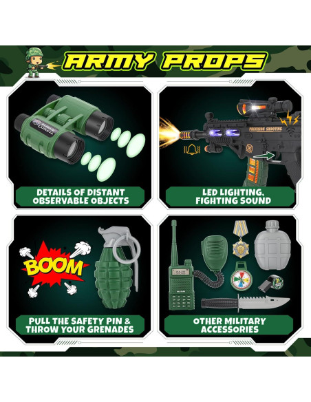Disfraz de Ejército para Niños GIFTINBOX Talla M (5-7 Años) Disfraz de Ejército para Niños GIFTINBOX Talla M (5-7 Años)