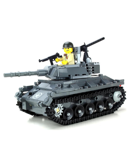 Tanque M24 Chaffee Battle Brick 12.7cm Personalizado Tanque M24 Chaffee Battle Brick 12.7cm Personalizado