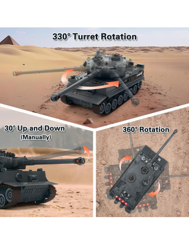 Conjunto de Tanques de Batalla RC JECAURS 1:28 M1A2 y Tigre