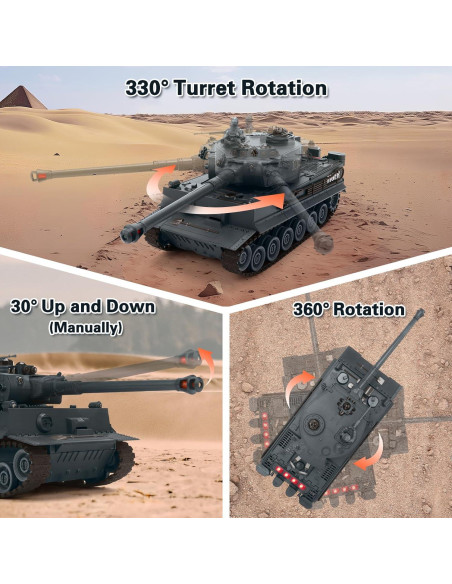 Conjunto de Tanques de Batalla RC JECAURS 1:28 M1A2 y Tigre Conjunto de Tanques de Batalla RC JECAURS 1:28 M1A2 y Tigre