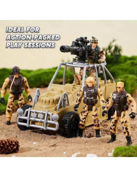 Juego de Soldados Militares JOYIN 164 Piezas con Base Juego de Soldados Militares JOYIN 164 Piezas con Base