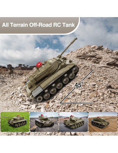 Tanque de Batalla M41A3 RC BEAURE - Control Remoto con Luces y Sonidos