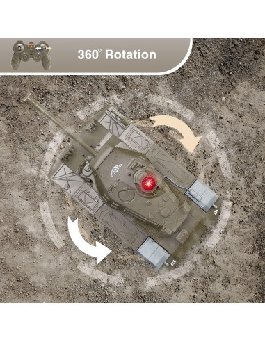 Tanque de Batalla M41A3 RC BEAURE - Control Remoto con Luces y Sonidos
