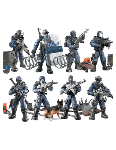 Set de Bloques de Construcción SWAT MEIEST - 8 Figuras de Policía