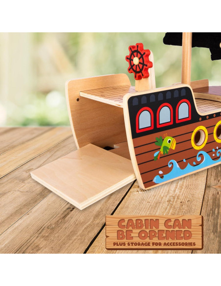 Juego de Barco Pirata de Madera ArtCreativity 40.6 cm - 4 Piratas Juego de Barco Pirata de Madera ArtCreativity 40.6 cm - 4 Piratas