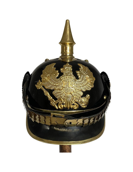Casco Prusiano Alemán Pickelhaube AnNafi - Acero y Latón 67 cm Casco Prusiano Alemán Pickelhaube AnNafi - Acero y Latón 67 cm