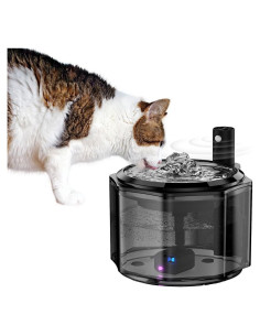 Fuente de Agua para Gatos PURUYE 3.2L Batería Recargable