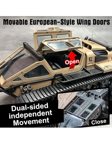 Coche RC Todo Terreno XINGRUI 1:12 4WD Militar con 2 Baterías