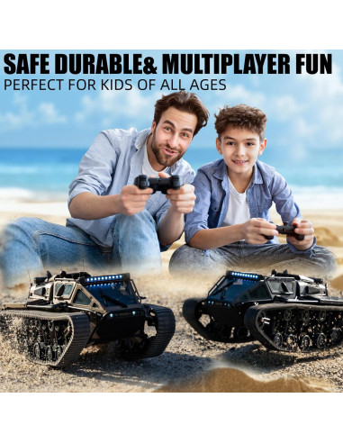 Coche RC Todo Terreno XINGRUI 1:12 4WD Militar con 2 Baterías