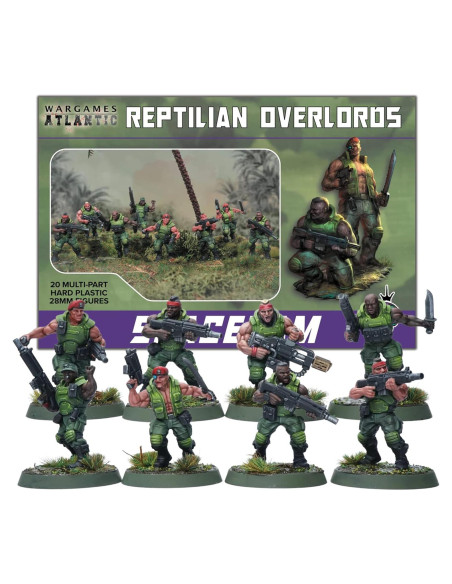 Miniaturas de Guerra Reptilian Dverloros Wargames Atlantic - 20 Figuras Miniaturas de Guerra Reptilian Dverloros Wargames Atlantic - 20 Figuras