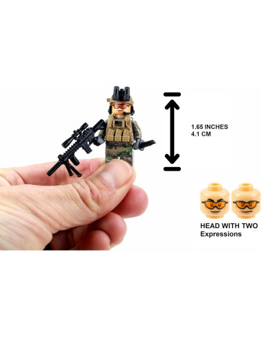 Minifigura militar francotirador OCP Battle Brick 4.1cm
