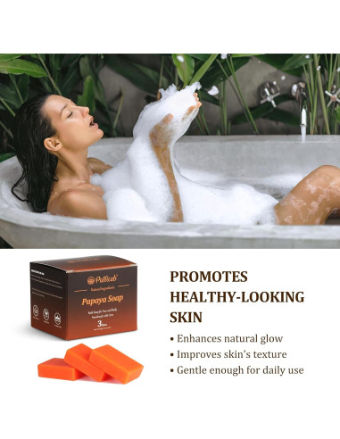 Jabón Natural Hidratante PALFICAB con Papaya y Karité 3 Barras