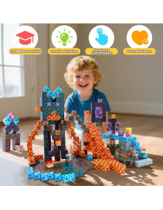 Bloques Magnéticos LionFuny 150PCS Juguetes Educativos STEM 2