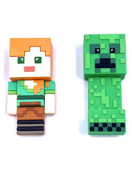Imán de Espuma 3D Monogram Minecraft Alex y Creeper - Paquete de 2 Imán de Espuma 3D Monogram Minecraft Alex y Creeper - Paquete de 2