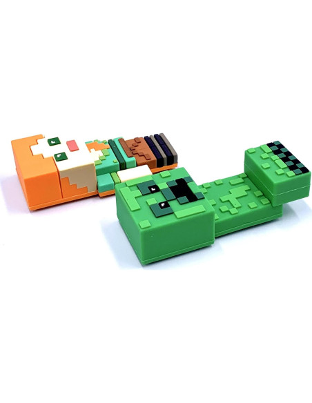 Imán de Espuma 3D Monogram Minecraft Alex y Creeper - Paquete de 2 Imán de Espuma 3D Monogram Minecraft Alex y Creeper - Paquete de 2
